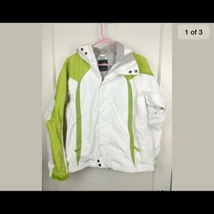 Women’s North Face Ski Jacket white green